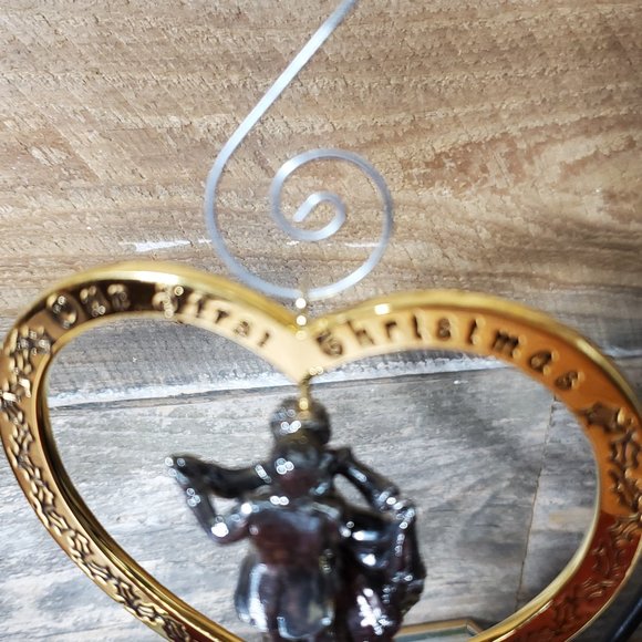 1993 Hallmark Keepsake Ornament - Our First Christmas Silver Plated Copper Twirl - Picture 3 of 7